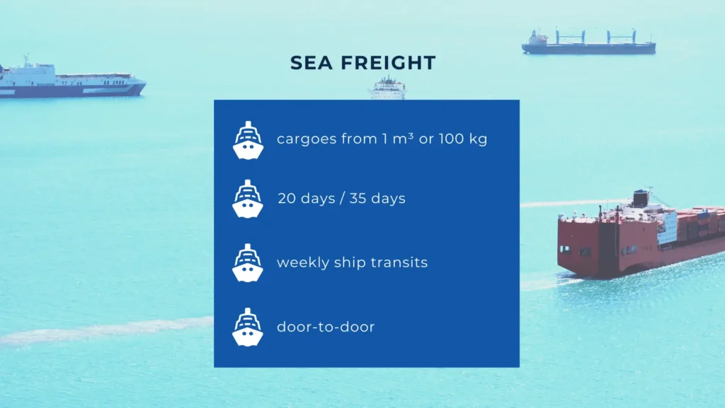 sea freight from germany to usa